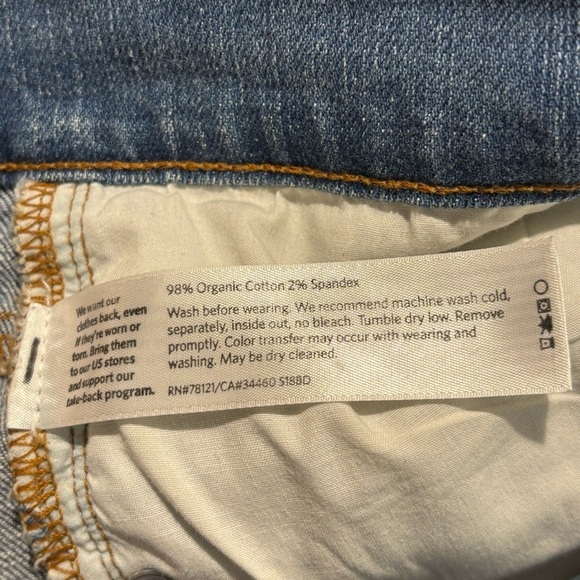 EILEEN FISHER Sz 10 Jeans Mid-Wash Boyfriend Tapered Leg Cut High Waist - Picture 7 of 8